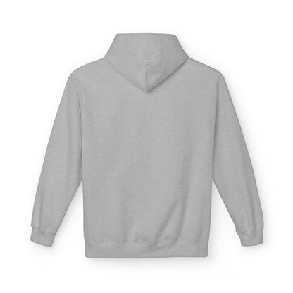 back of gray hoodie on a white background