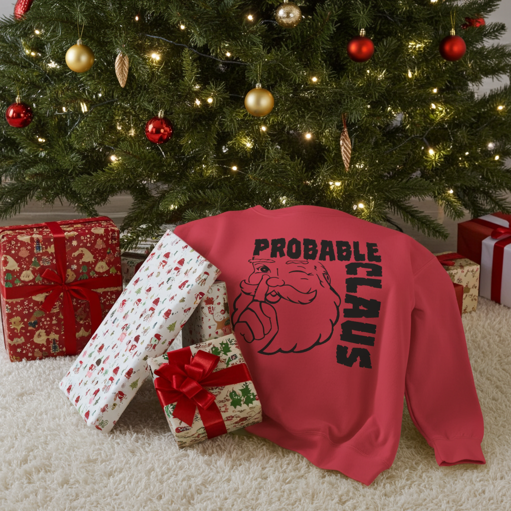 Probable Claus Sweatshirt — Funny Vintage Santa Holiday Pullover